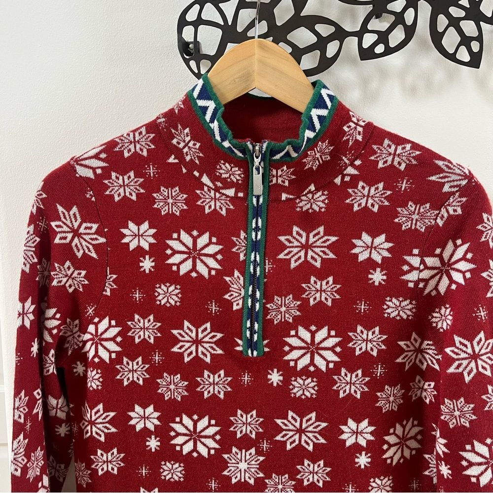 Neve Jane 1/4 Zip Pullover Merino Wool Sweater in Tango M NWOT - Picture 9 of 13